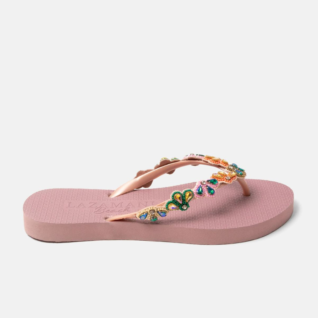 Sicily Pink floral beach sandal