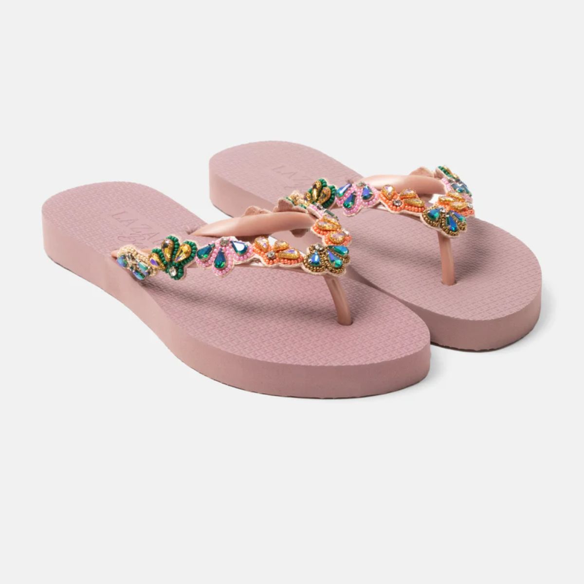 Sicily Pink floral beach sandal