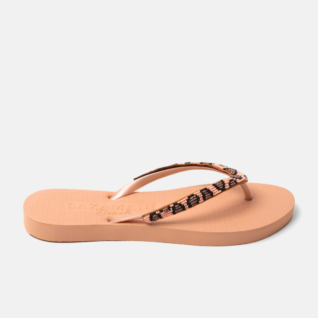 Maasaimara peach leopard beach sandals