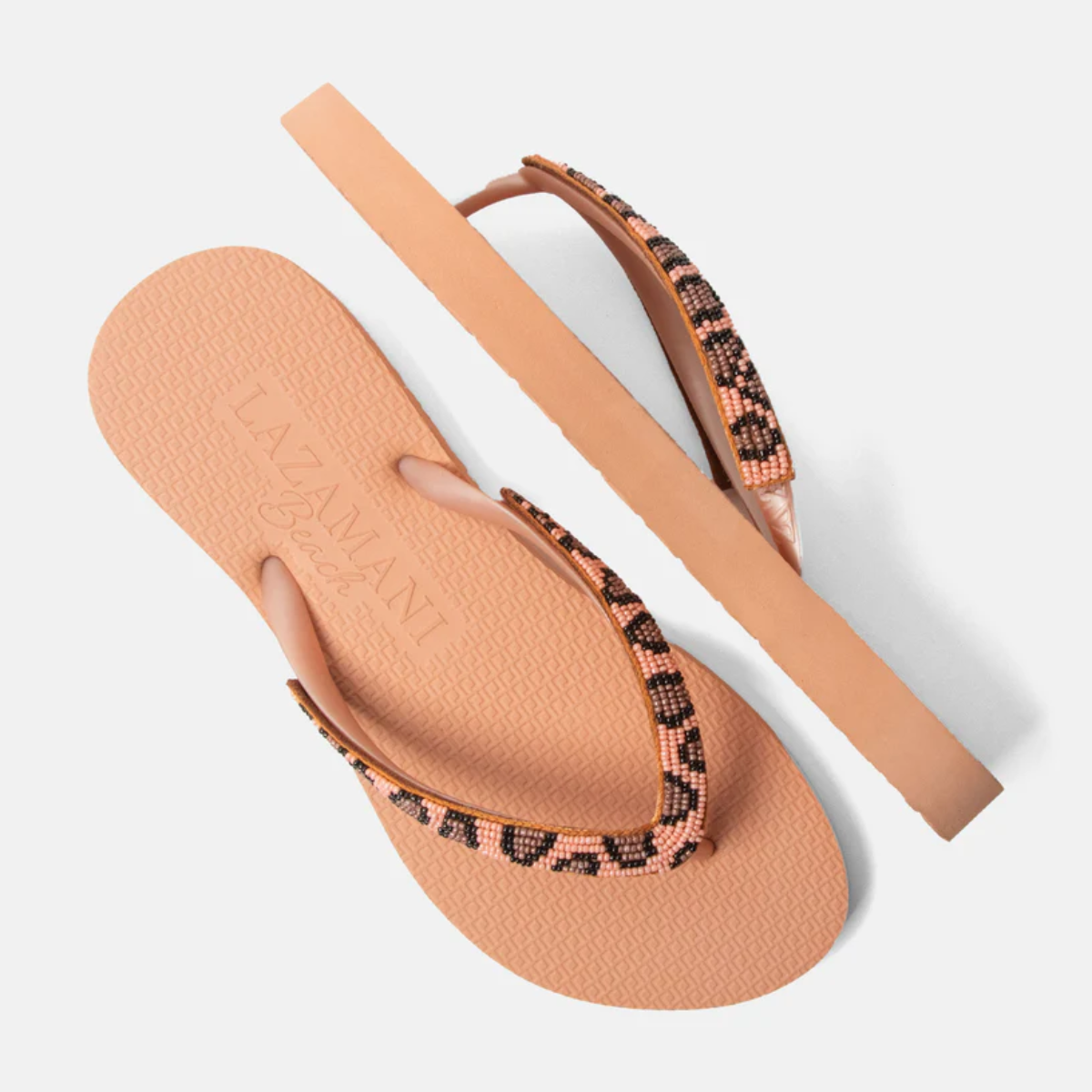 Maasaimara peach leopard beach sandals